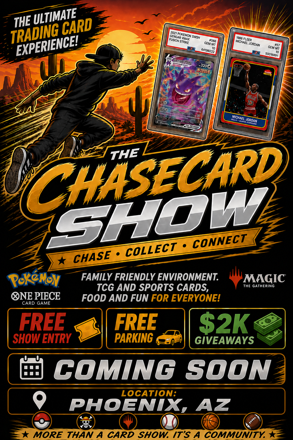 The ChaseCard Show Event Flyer